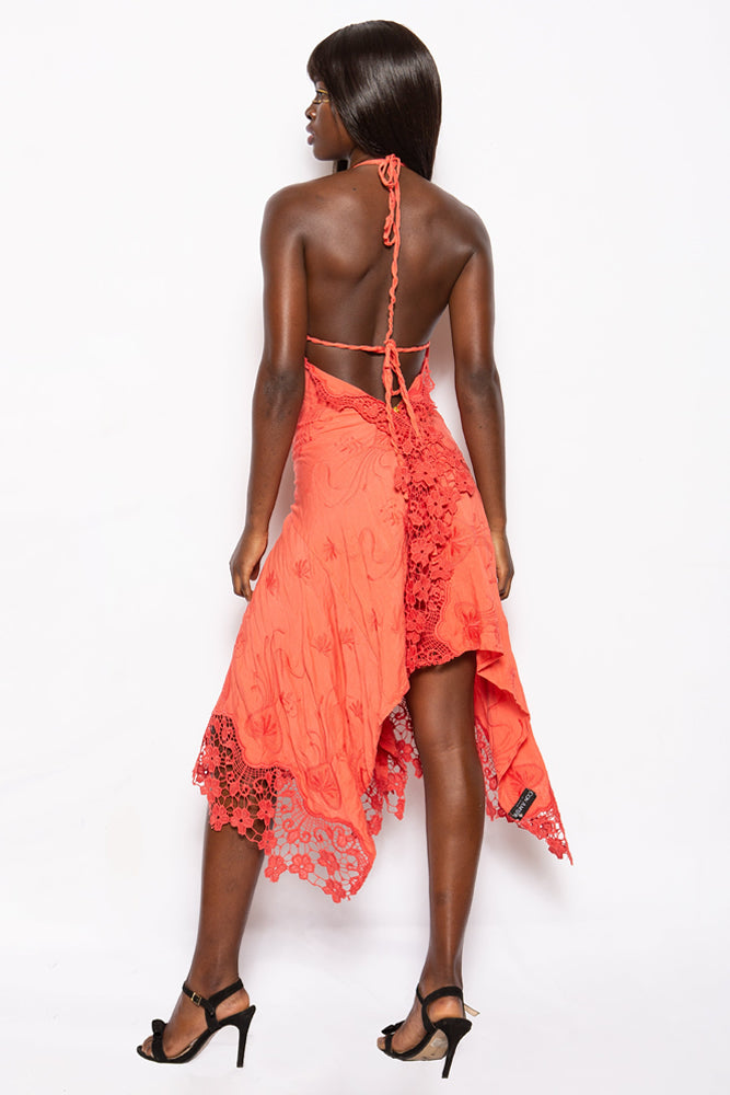 Flamenco Transformable Dress Coral (Petite Size)